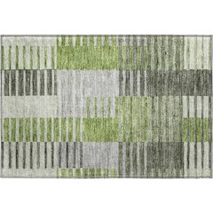 Premium Machine Washable Mayfield AMF687 Green 1'8" x 2'6" Rug