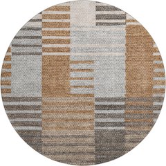 Premium Machine Washable Mayfield AMF687 Paprika 8' x 8' Round Rug