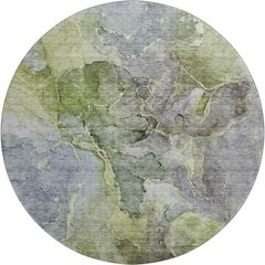Premium Machine Washable Mayfield AMF689 Olive 8' x 8' Round Rug