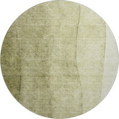 Premium Machine Washable Mayfield AMF690 Olive 8' x 8' Round Rug