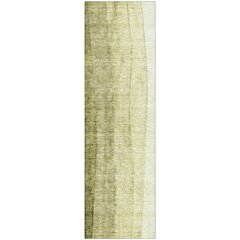 Premium Machine Washable Mayfield AMF690 Olive 2'3" x 7'6" Runner Rug