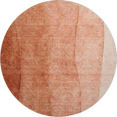 Premium Machine Washable Mayfield AMF690 Paprika 8' x 8' Round Rug
