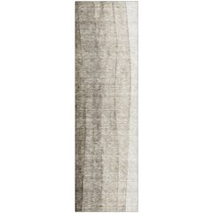 Premium Machine Washable Mayfield AMF690 Taupe 2'3" x 7'6" Runner Rug
