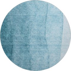 Premium Machine Washable Mayfield AMF690 Teal 8' x 8' Round Rug