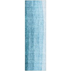 Premium Machine Washable Mayfield AMF690 Teal 2'3" x 7'6" Runner Rug