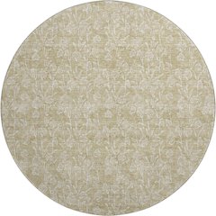 Premium Machine Washable Mayfield AMF691 Beige 8' x 8' Round Rug
