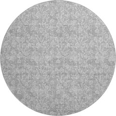 Premium Machine Washable Mayfield AMF691 Silver 8' x 8' Round Rug