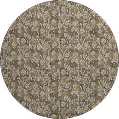 Premium Machine Washable Mayfield AMF692 Brown 8' x 8' Round Rug
