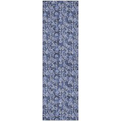 Premium Machine Washable Mayfield AMF692 Navy 2'3" x 7'6" Runner Rug