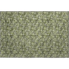 Premium Machine Washable Mayfield AMF692 Olive 1'8" x 2'6" Rug
