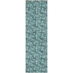 Premium Machine Washable Mayfield AMF692 Teal 2'3" x 7'6" Runner Rug