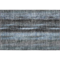 Premium Machine Washable Mayfield AMF693 Blue 1'8" x 2'6" Rug