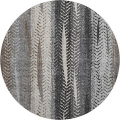 Premium Machine Washable Mayfield AMF693 Brown 8' x 8' Round Rug