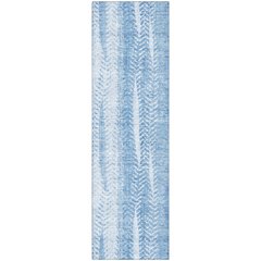 Premium Machine Washable Mayfield AMF694 Sky 2'3" x 7'6" Runner Rug