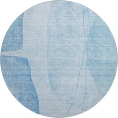 Premium Machine Washable Mayfield AMF696 Blue 8' x 8' Round Rug