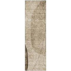 Premium Machine Washable Mayfield AMF696 Brown 2'3" x 7'6" Runner Rug
