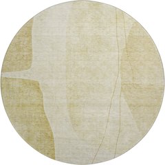 Premium Machine Washable Mayfield AMF696 Gold 8' x 8' Round Rug