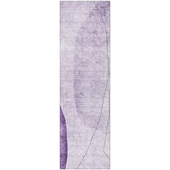 Premium Machine Washable Mayfield AMF696 Purple 2'3" x 7'6" Runner Rug