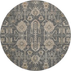 Premium Machine Washable Mayfield AMF697 Gray 8' x 8' Round Rug