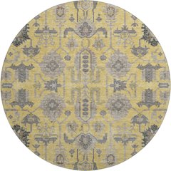 Premium Machine Washable Mayfield AMF697 Honey 8' x 8' Round Rug