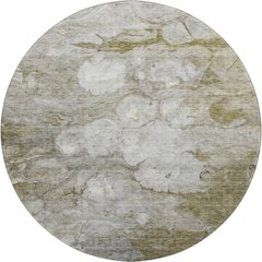 Premium Machine Washable Mayfield AMF698 Brown 8' x 8' Round Rug