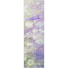 Premium Machine Washable Mayfield AMF698 Purple 2'3" x 7'6" Runner Rug