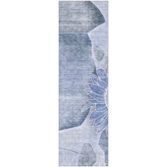 Premium Machine Washable Mayfield AMF700 Blue 2'3" x 7'6" Runner Rug