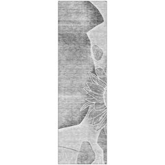 Premium Machine Washable Mayfield AMF700 Gray 2'3" x 7'6" Runner Rug