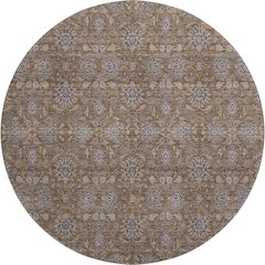 Premium Machine Washable Mayfield AMF702 Chocolate 8' x 8' Round Rug