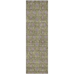 Premium Machine Washable Mayfield AMF702 Olive 2'3" x 7'6" Runner Rug