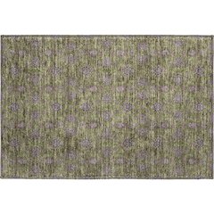 Premium Machine Washable Mayfield AMF702 Olive 1'8" x 2'6" Rug
