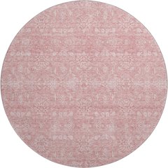 Premium Machine Washable Mayfield AMF703 Blush 8' x 8' Round Rug