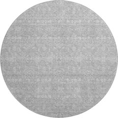 Premium Machine Washable Mayfield AMF703 Gray 8' x 8' Round Rug