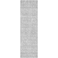 Premium Machine Washable Mayfield AMF703 Gray 2'3" x 7'6" Runner Rug