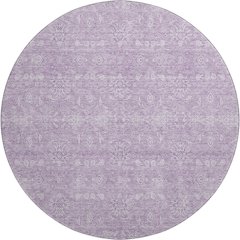 Premium Machine Washable Mayfield AMF703 Lavender 8' x 8' Round Rug
