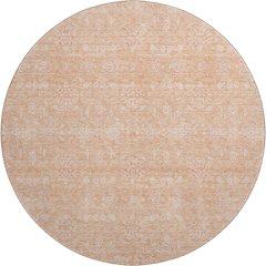 Premium Machine Washable Mayfield AMF703 Peach 8' x 8' Round Rug