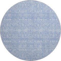 Premium Machine Washable Mayfield AMF703 Sky 8' x 8' Round Rug
