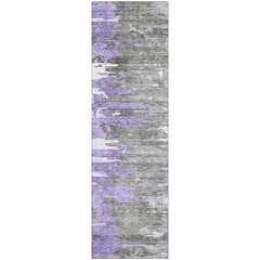 Premium Machine Washable Mayfield AMF704 Purple 2'3" x 7'6" Runner Rug
