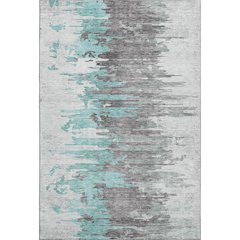 Premium Machine Washable Mayfield AMF704 Teal 2'6" x 3'10" Rug