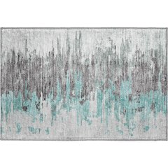 Premium Machine Washable Mayfield AMF704 Teal 1'8" x 2'6" Rug