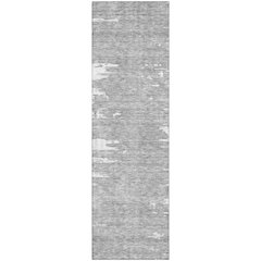 Premium Machine Washable Mayfield AMF705 Silver 2'3" x 7'6" Runner Rug