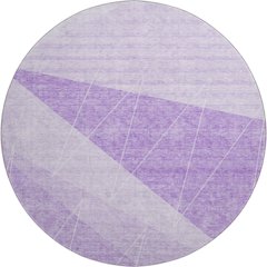 Premium Machine Washable Mayfield AMF706 Lavender 8' x 8' Round Rug