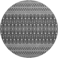 Premium Machine Washable Mayfield AMF708 Gray 8' x 8' Round Rug