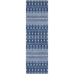 Premium Machine Washable Mayfield AMF708 Navy 2'3" x 7'6" Runner Rug