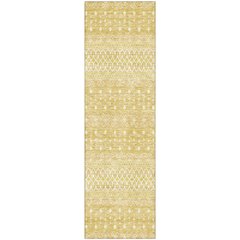 Premium Machine Washable Mayfield AMF709 Gold 2'3" x 7'6" Runner Rug