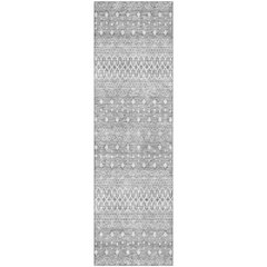 Premium Machine Washable Mayfield AMF709 Silver 2'3" x 7'6" Runner Rug
