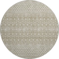 Premium Machine Washable Mayfield AMF709 Taupe 8' x 8' Round Rug