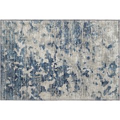 Premium Machine Washable Mayfield  Blue 1'8" x 2'6" Rug