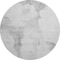 Premium Machine Washable Mayfield AMF710 Silver 8' x 8' Round Rug