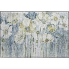 Premium Machine Washable Mayfield AMF712 Blue 1'8" x 2'6" Rug